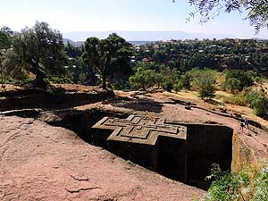 Ethiopia/Lalibela: 'Bete Giyorgis' rock-hewn church