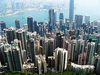 Hong Kong: Vom ’Hong Kong Peak’ aus blicken wir auf einen Dschungel von Wolkenkratzern
