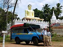 Before Dambulla/Sri Lanka: March 18th, 2011, impressive Buddha statue along highway #6