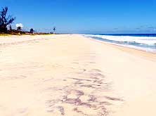 Madagaskar/Vohitsara (Ostküste): Endloser Strand gegen Foulpointe (Mahavelona) im Norden [der Strand gegen Tamatave (Toamasina) im Süden sieht genau gleich aus]