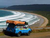 New Zealand: Tautuku Bay on the Chaslands Highway (Southern Scenic Route), about 28 miles Southwest of Owaka
