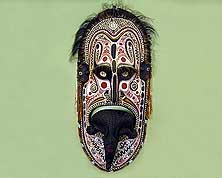 Papua Neuguinea: Traditionelle Maske aus dem Hochland
