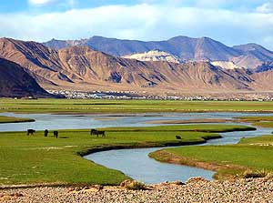 Tadschikistan/Murgab: Blick über Murgab-Flusstal