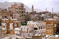 Jemen: Skyline of the old city of Sana'a
